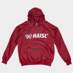 Line Hoodie - S, Deep Red